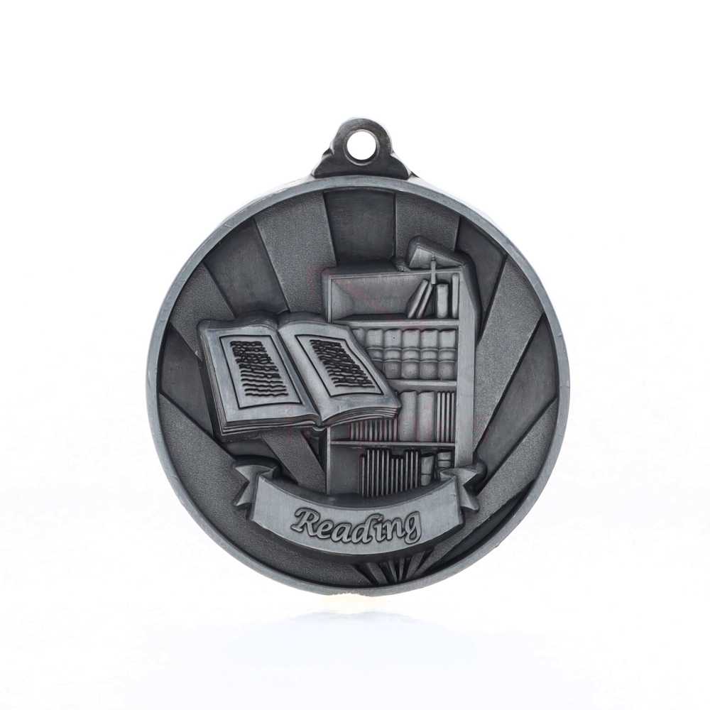 Sunrise Reading Medal 50mm Silver