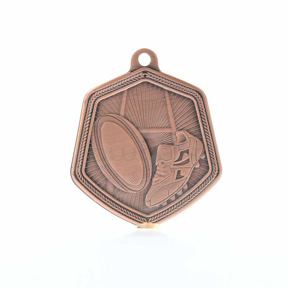 Rugby Falcon Medal Bronze 65mm
