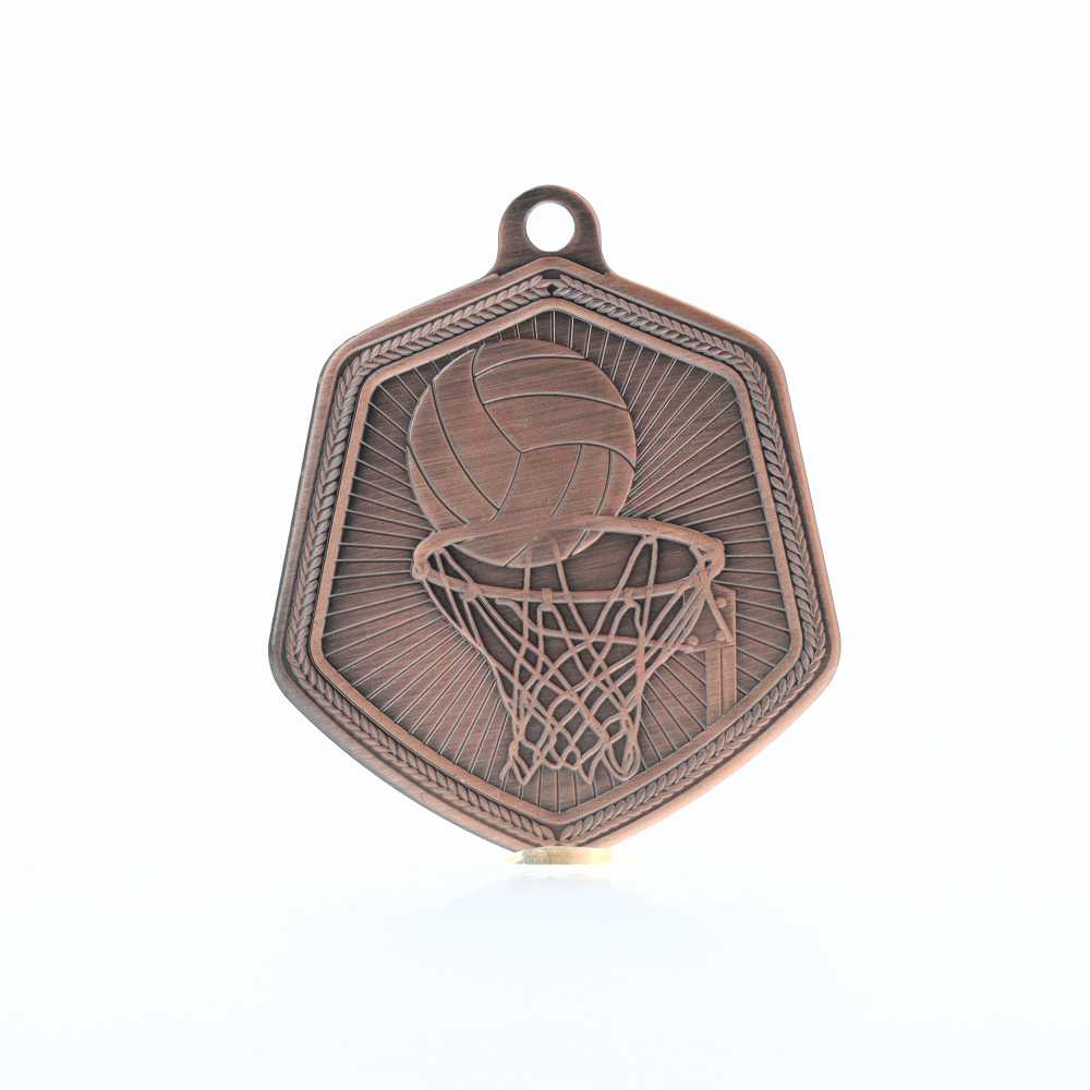 Netball Falcon Medal Bronze 65mm