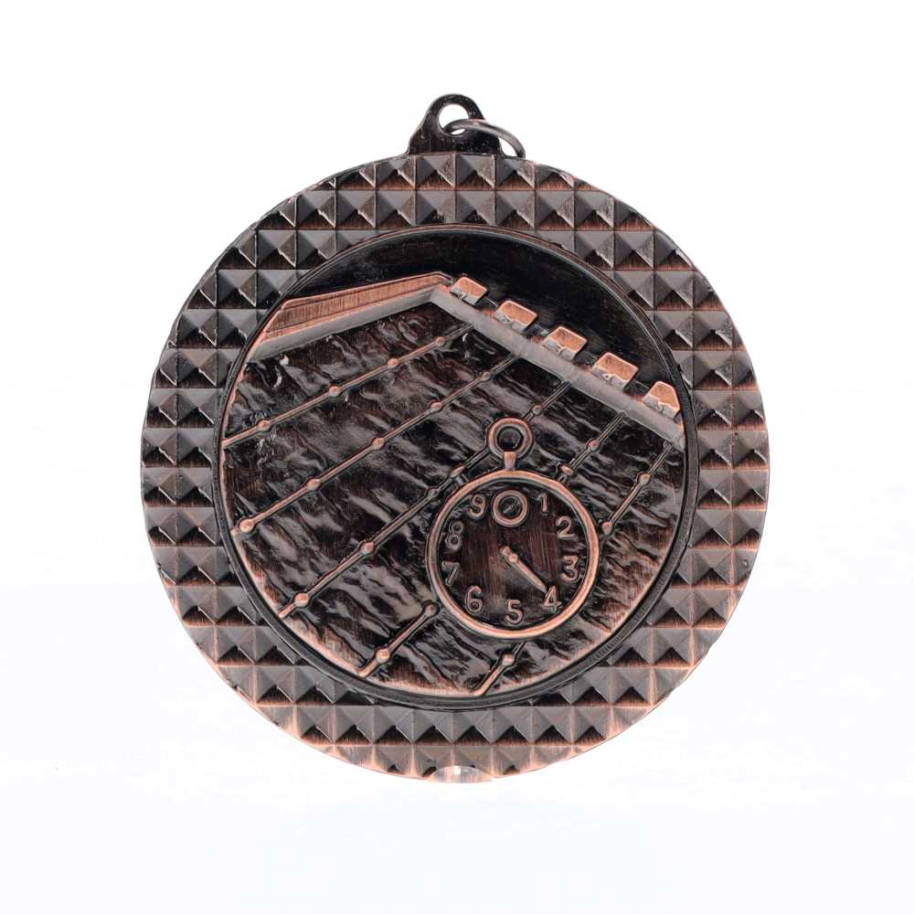 Swimming Facet Medal Bronze 70mm
