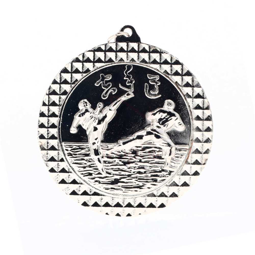 Martial Arts Facet Medal Silver 70mm