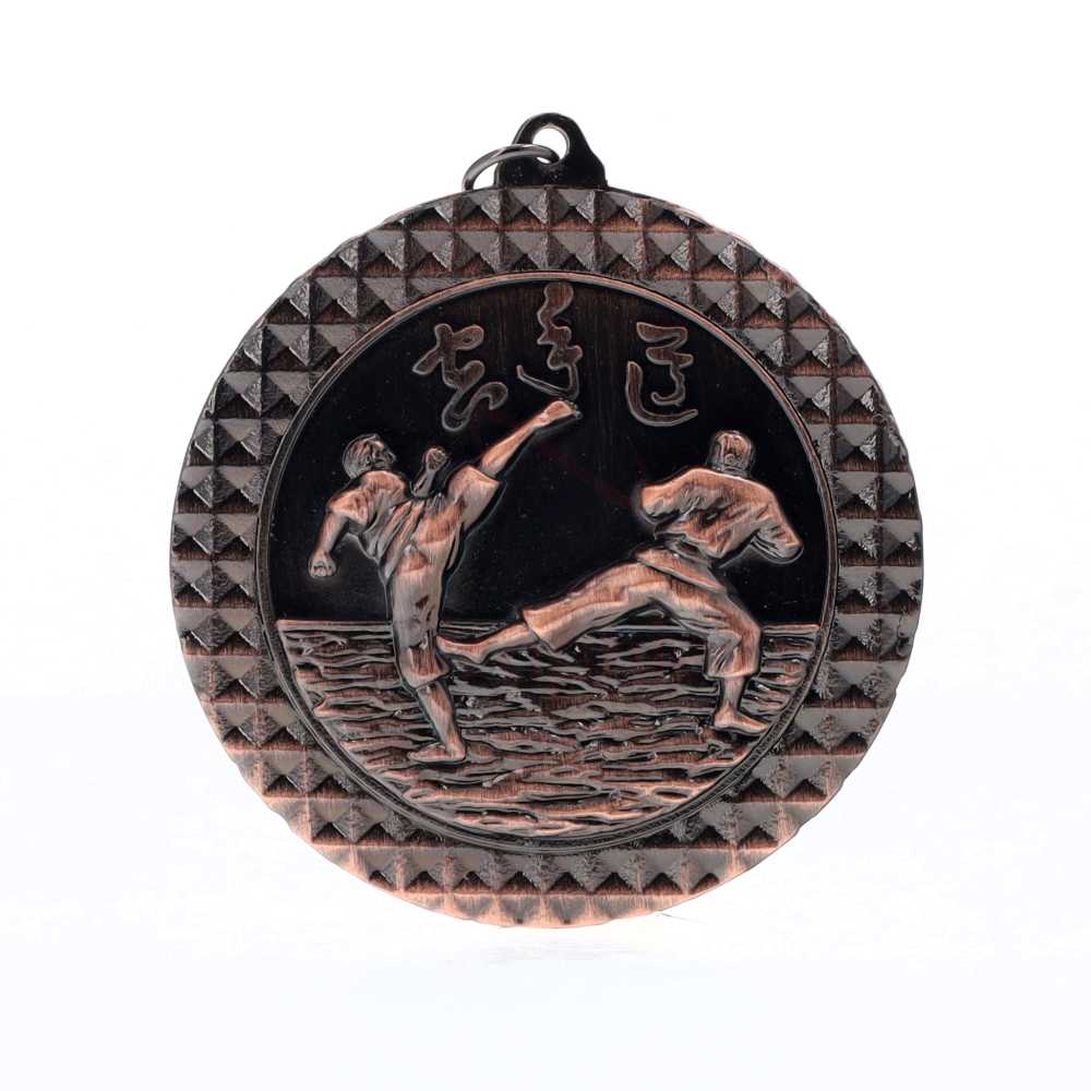 Martial Arts Facet Medal Bronze 70mm