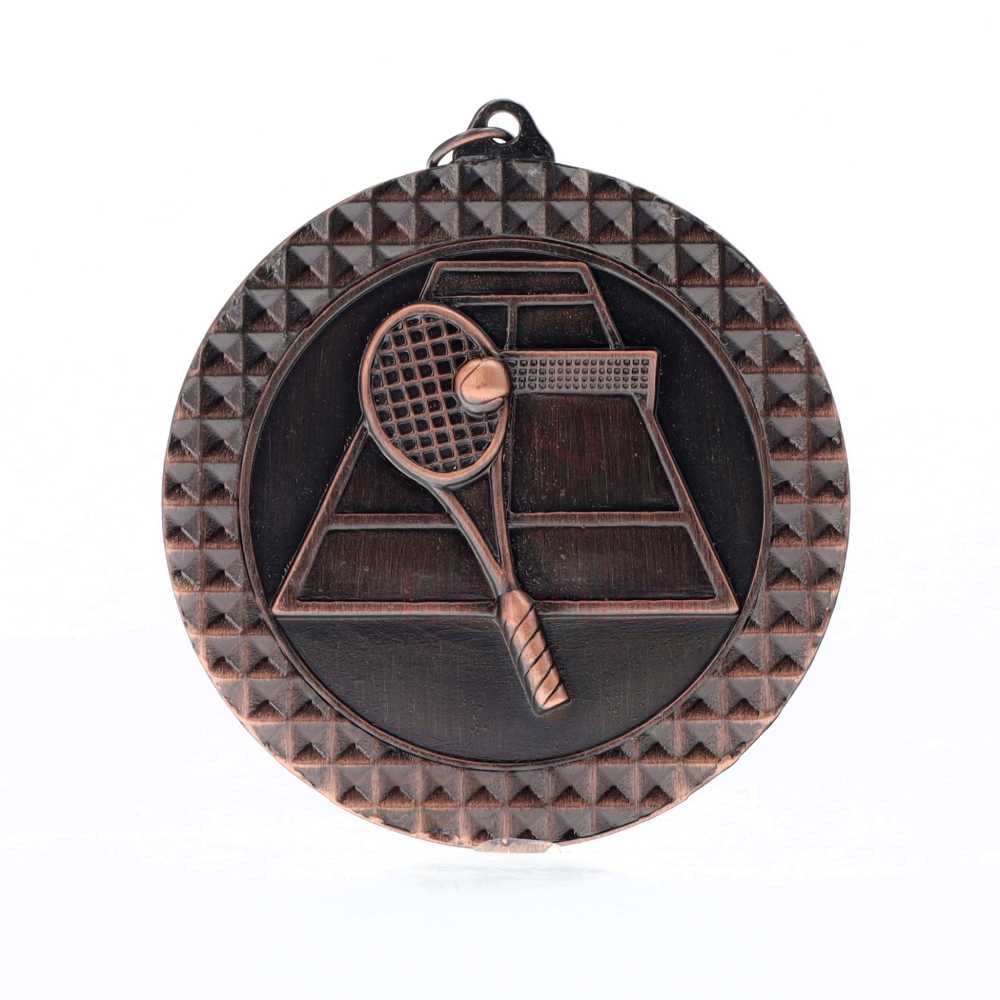 Tennis Facet Medal Bronze 70mm