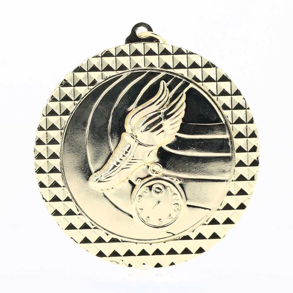 Athletics Facet Medal Gold 70mm