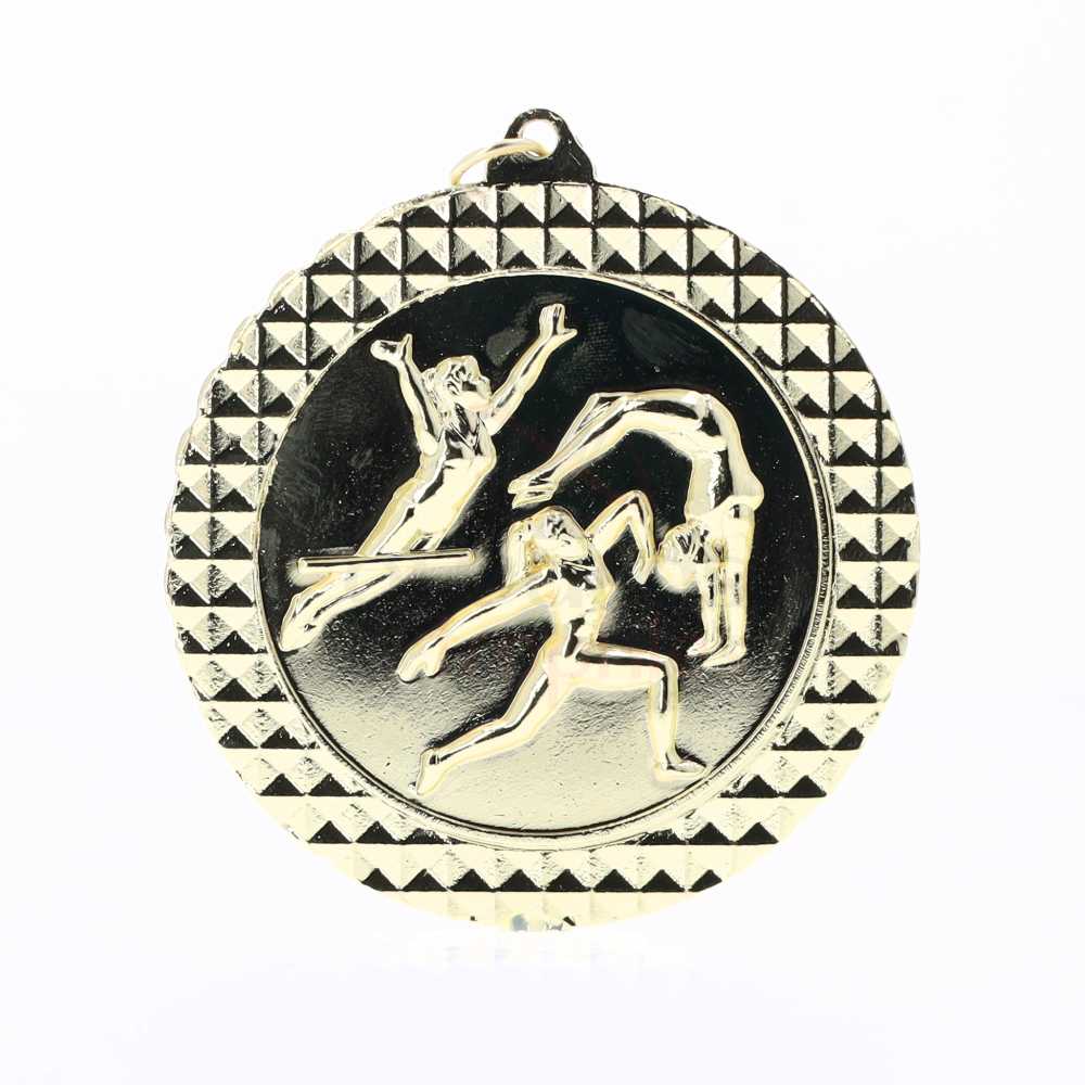 Gymnastics Female Facet Medal Gold 70mm