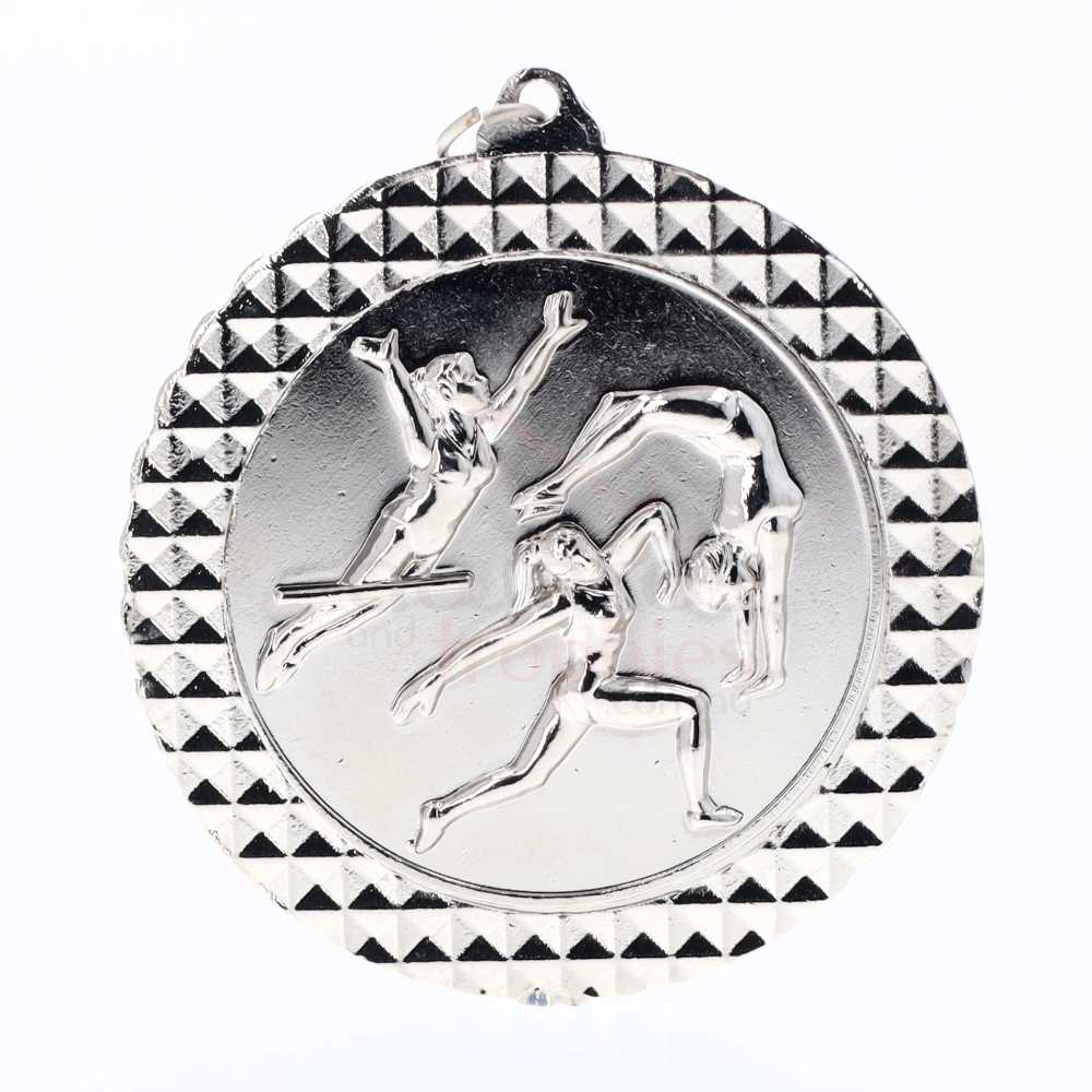 Gymnastics Female Facet Medal Silver 70mm