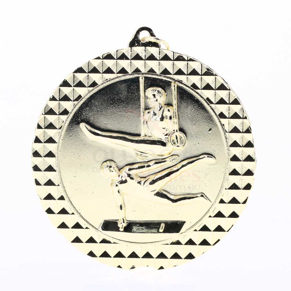 Gymnastics Male Facet Medal Gold 70mm