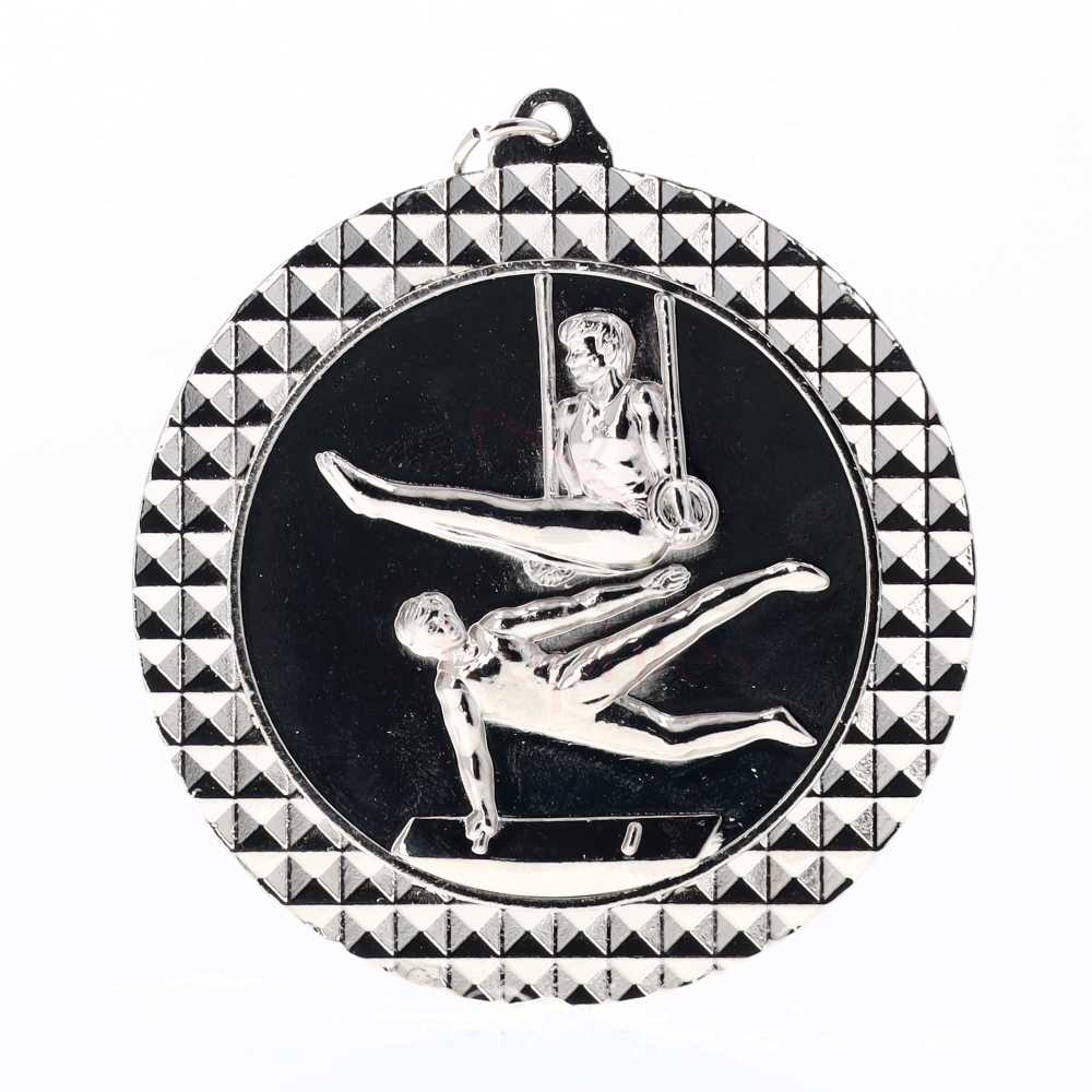 Gymnastics Male Facet Medal Silver 70mm