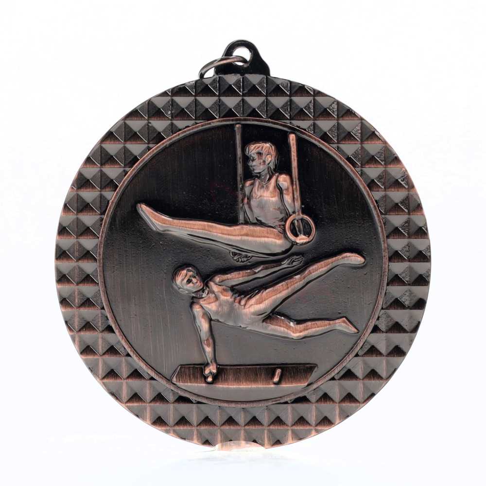 Gymnastics Male Facet Medal Bronze 70mm
