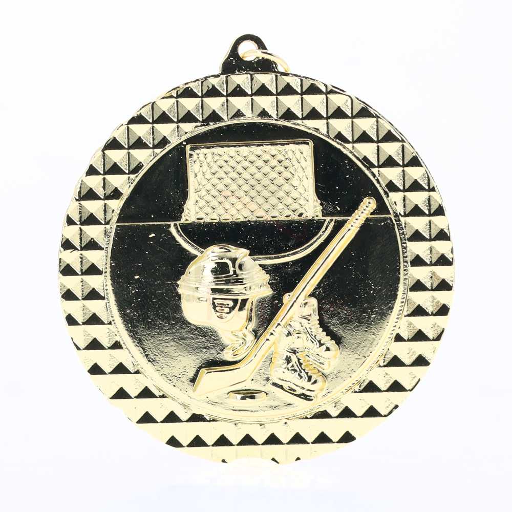 Ice Hockey Facet Medal Gold 70mm