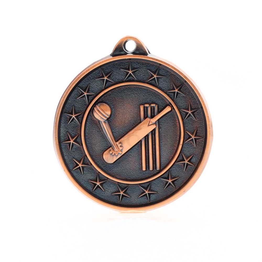 Cricket Starry Medal Bronze 50mm