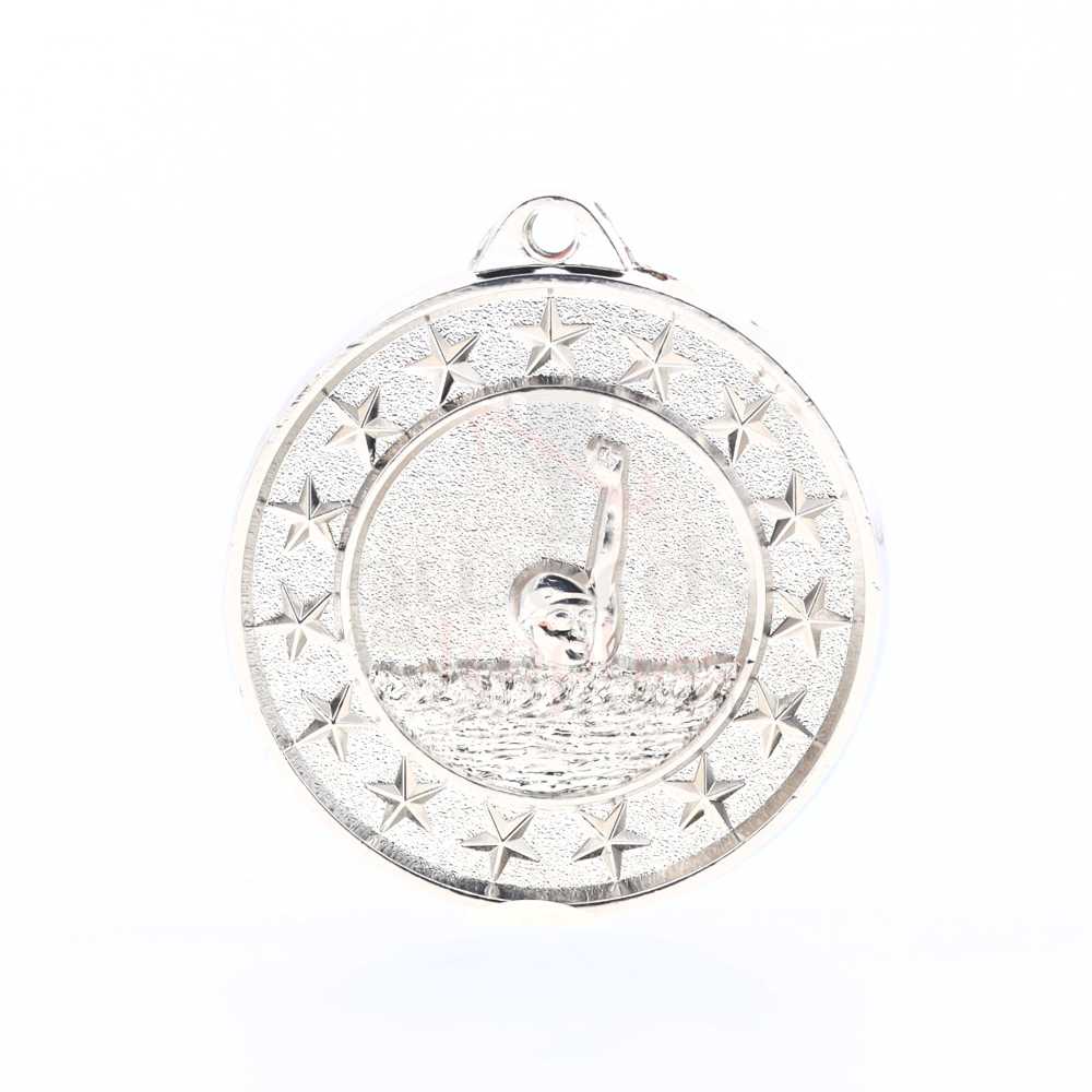 Swimming Starry Medal Silver 50mm