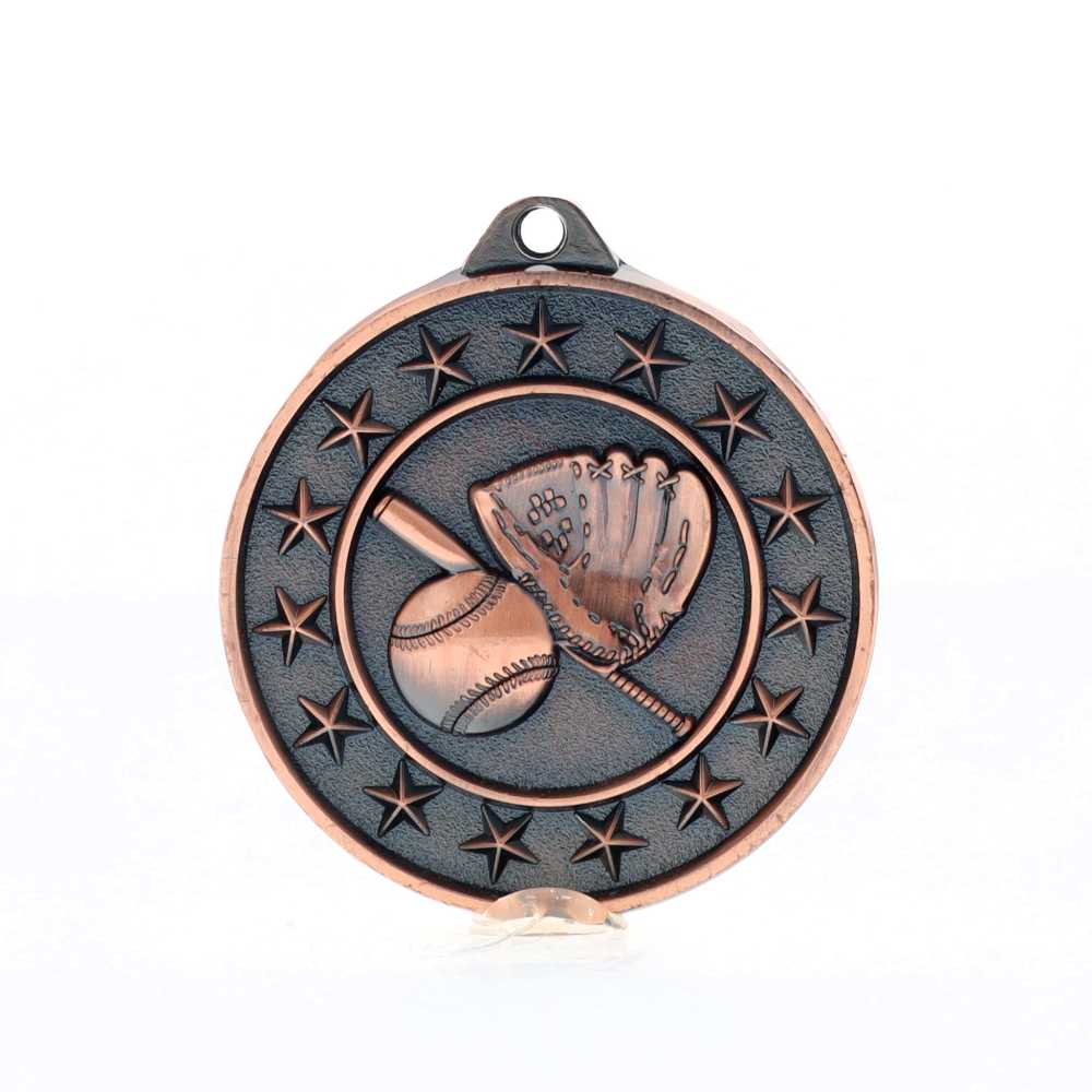 Baseball Starry Medal Bronze 50mm