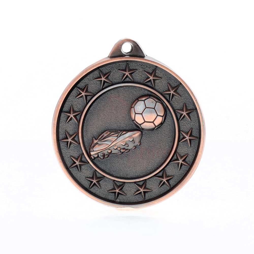 Soccer Starry Medal Bronze 50mm