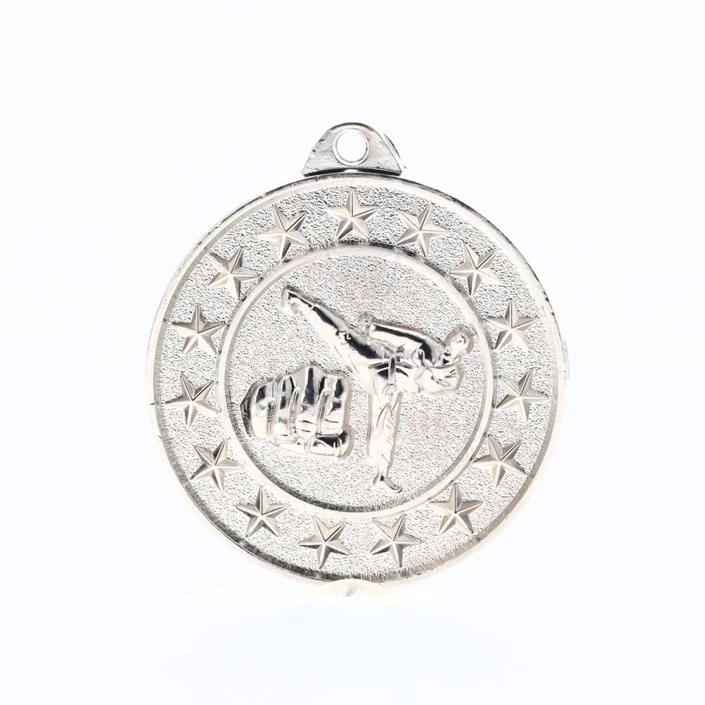 Martial Arts Starry Medal Silver 50mm