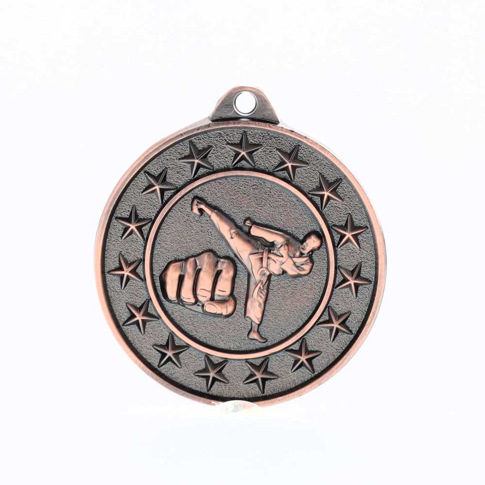 Martial Arts Starry Medal Bronze 50mm