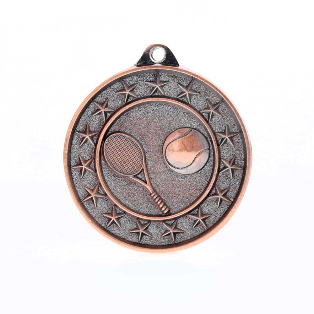 Tennis Starry Medal Bronze 50mm