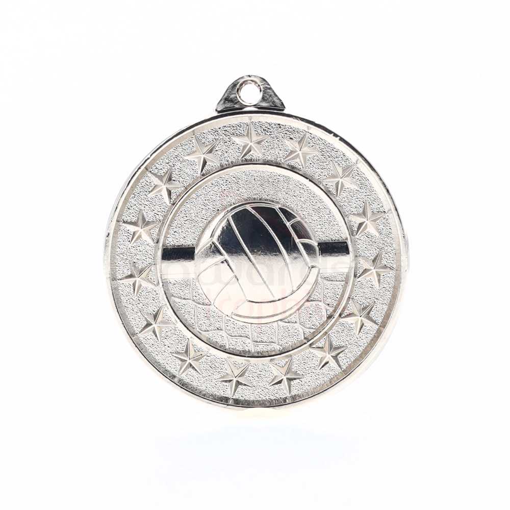 Volleyball Starry Medal Silver 50mm