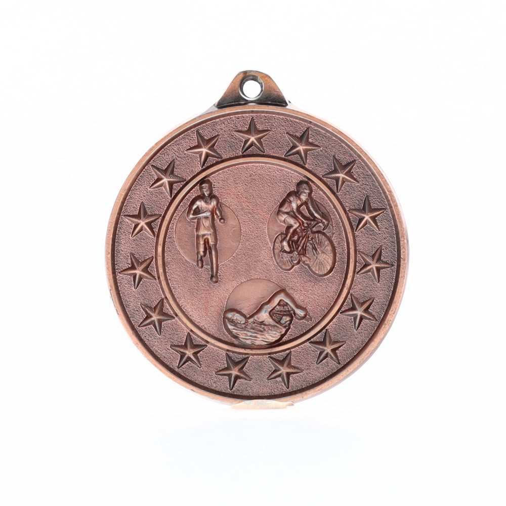 Triathlon Starry Medal Bronze 50mm