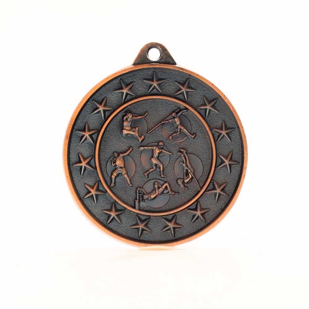 Athletics Starry Medal Bronze 50mm