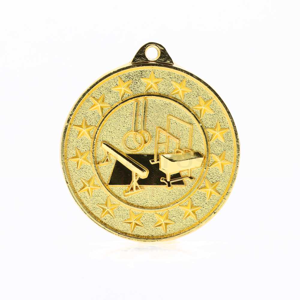 Gymnastics Starry Medal Gold 50mm