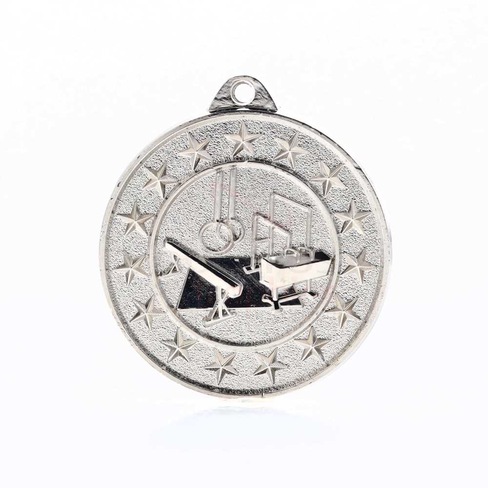 Gymnastics Starry Medal Silver 50mm