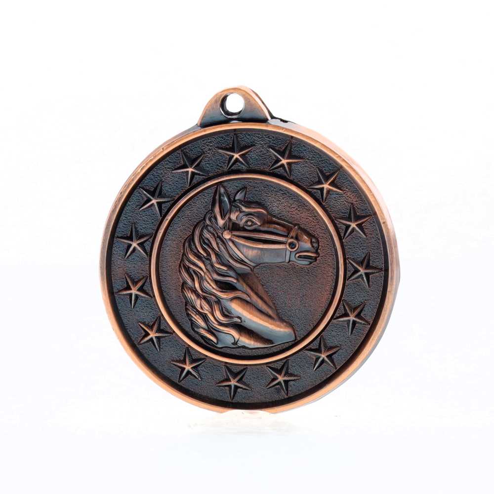 Horse Starry Medal Bronze 50mm
