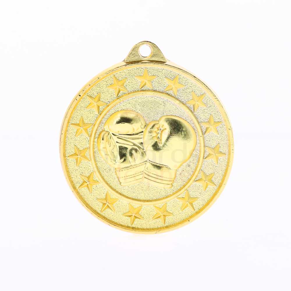 Boxing Starry Medal Gold 50mm