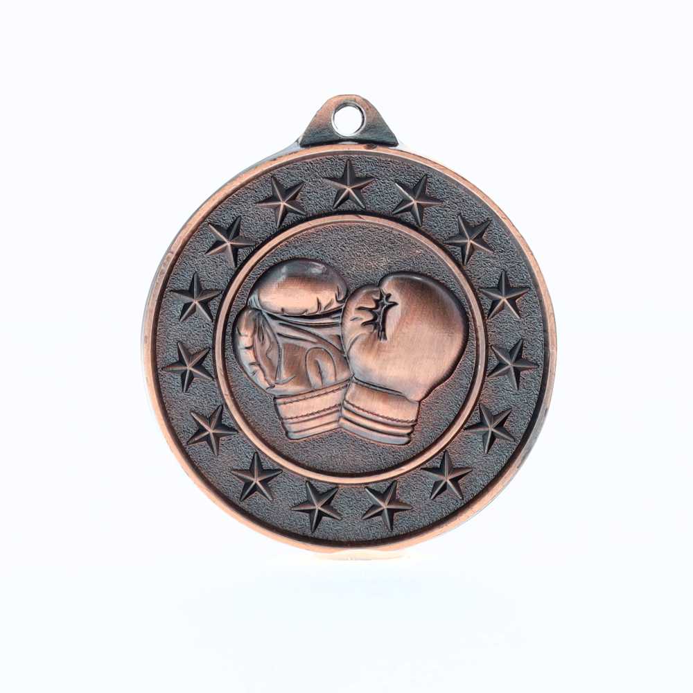 Boxing Starry Medal Bronze 50mm