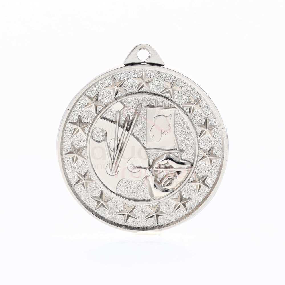 Art Starry Medal Silver 50mm