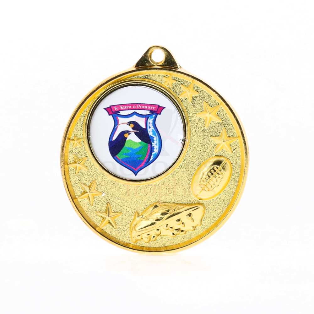 AFL Logo Starry Medal Gold 50mm