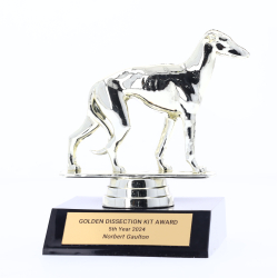 Greyhound figurine on base 115mm