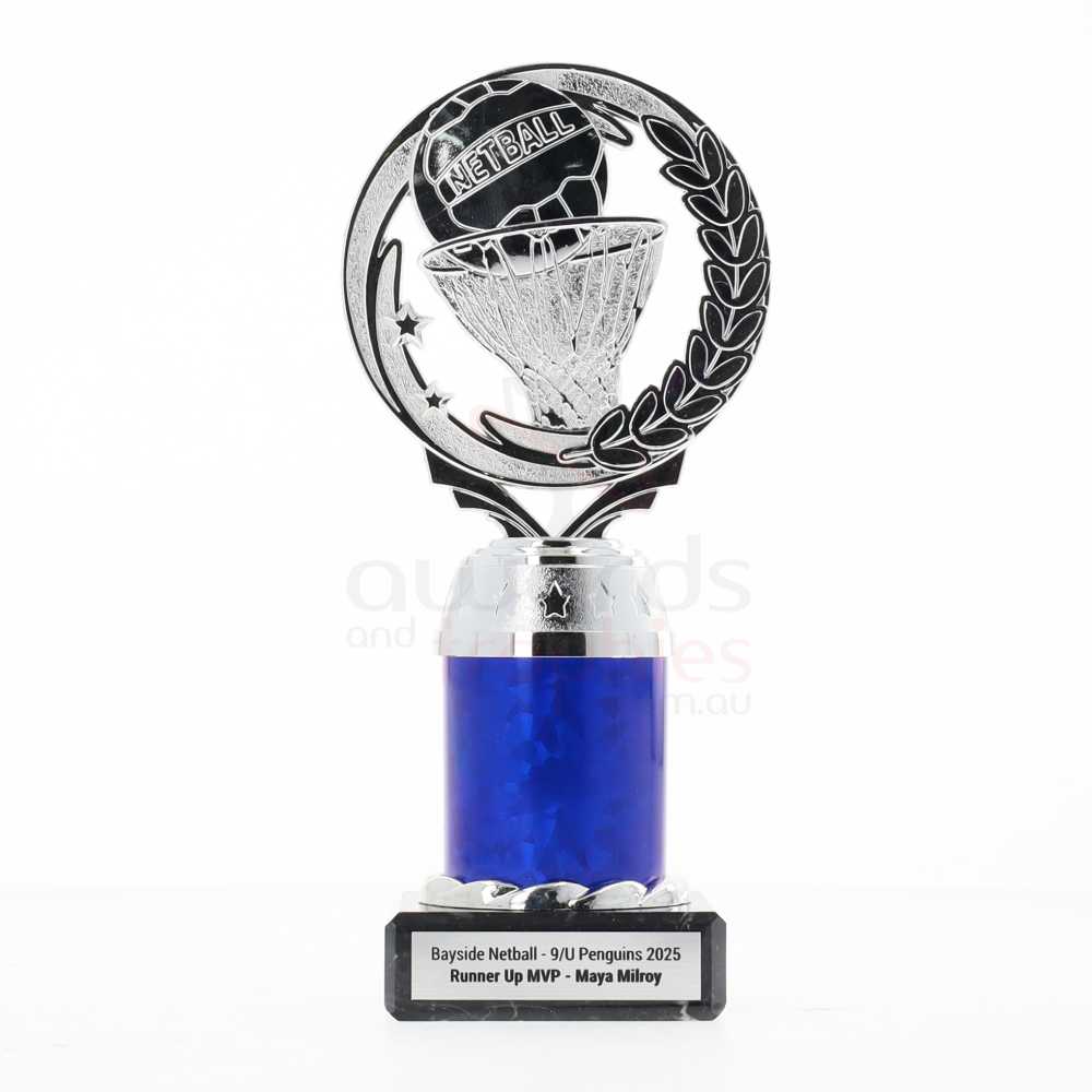 Netball Torch Silver/Blue 185mm