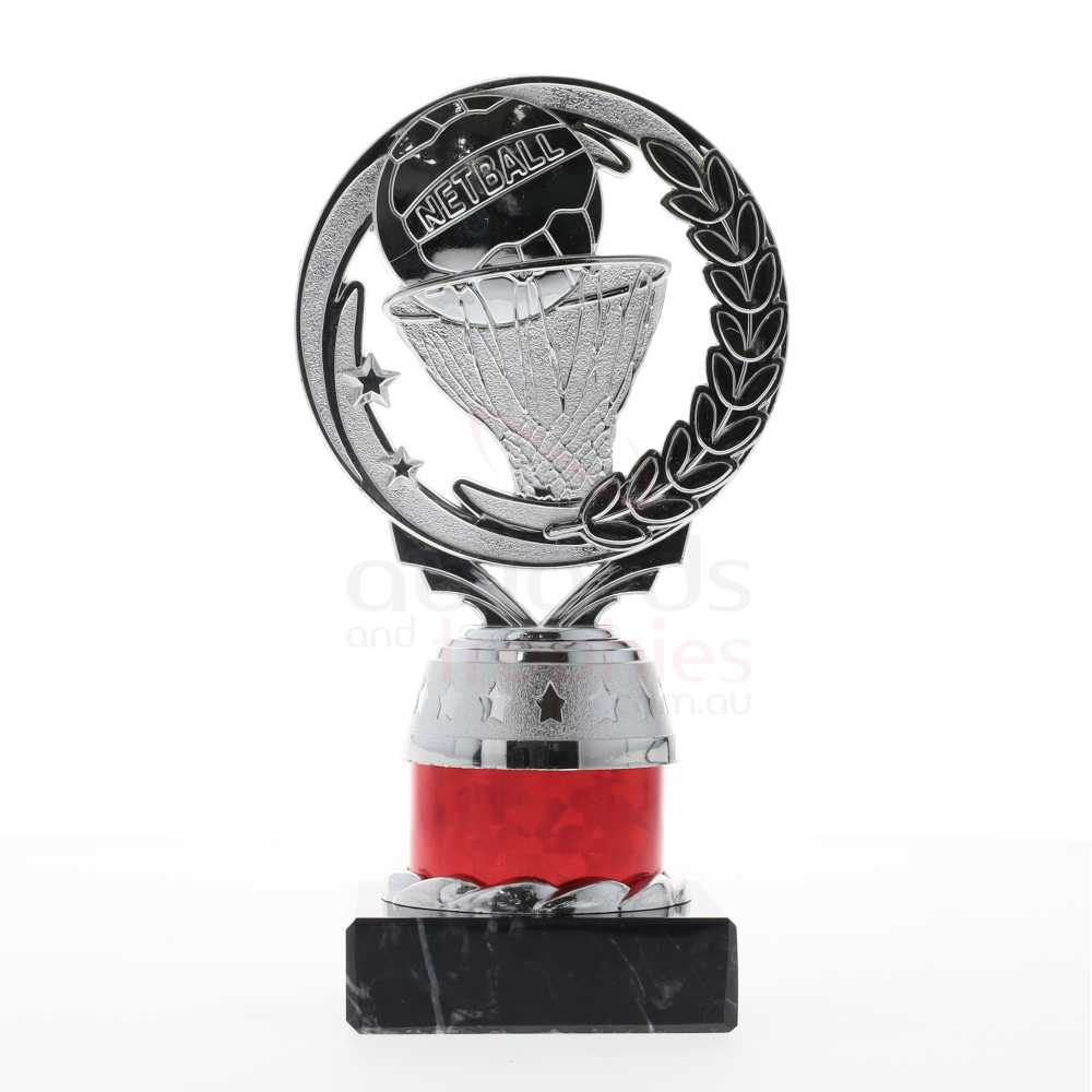 Netball Torch Silver/Red 165mm