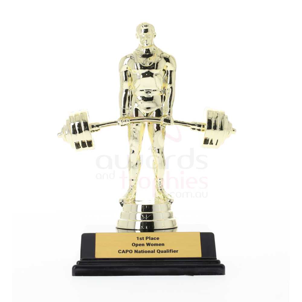 Weightlifting Figurine on Base 150mm