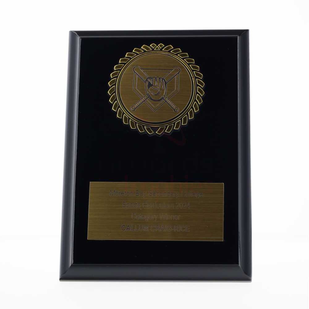 Black Plaque 175mm - Baseball