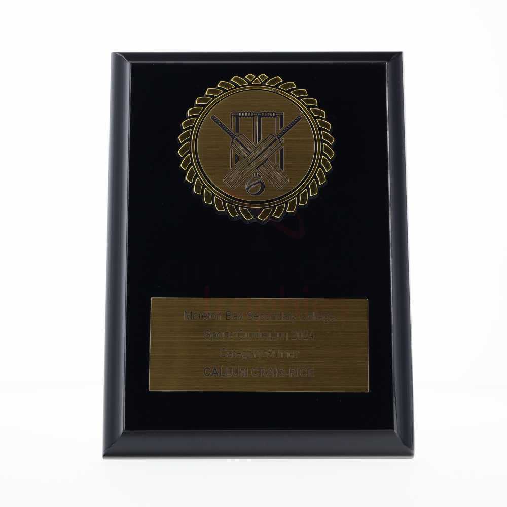Black Plaque 150mm - Cricket