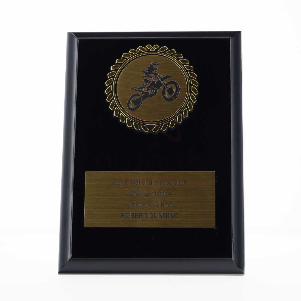 Black Plaque 150mm - Motocross
