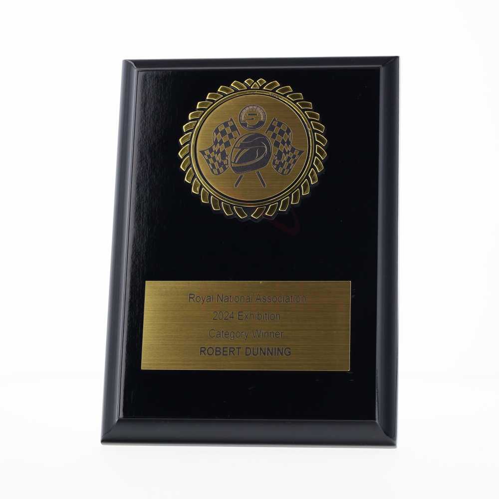 Black Plaque 150mm - Motorsport
