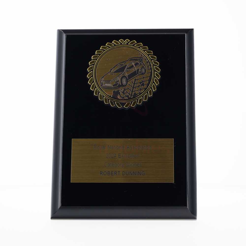 Black Plaque 150mm - Rally Car