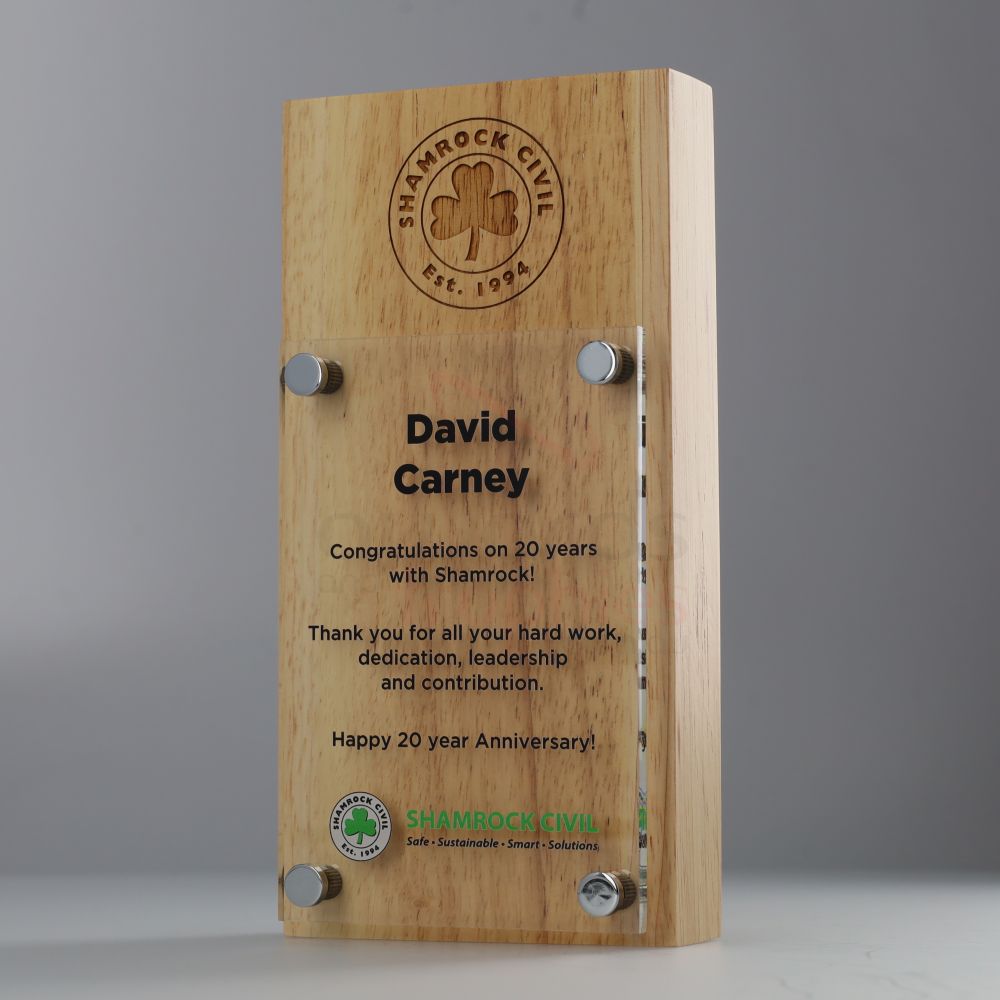 Timber Acrylic Banner 200mm