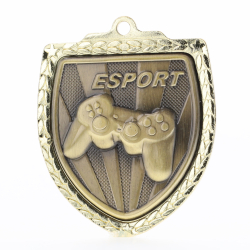 Esports Shield Medal 80mm - Gold 