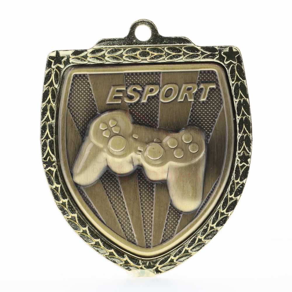 Esports Shield Medal 80mm - Gold 
