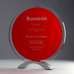 Ignite Glass Round 215mm - Red