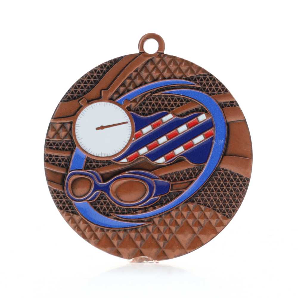 Mosaic Medal 50mm Bronze - Swimming