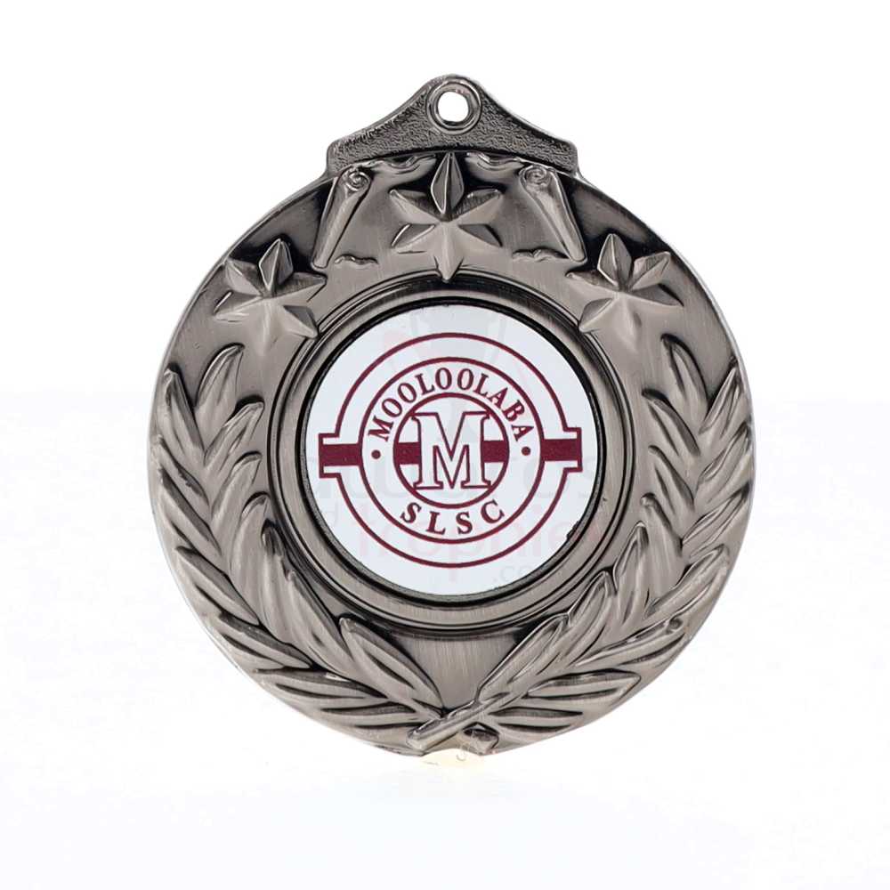 Tri-Star Personalised Medal Silver 50mm