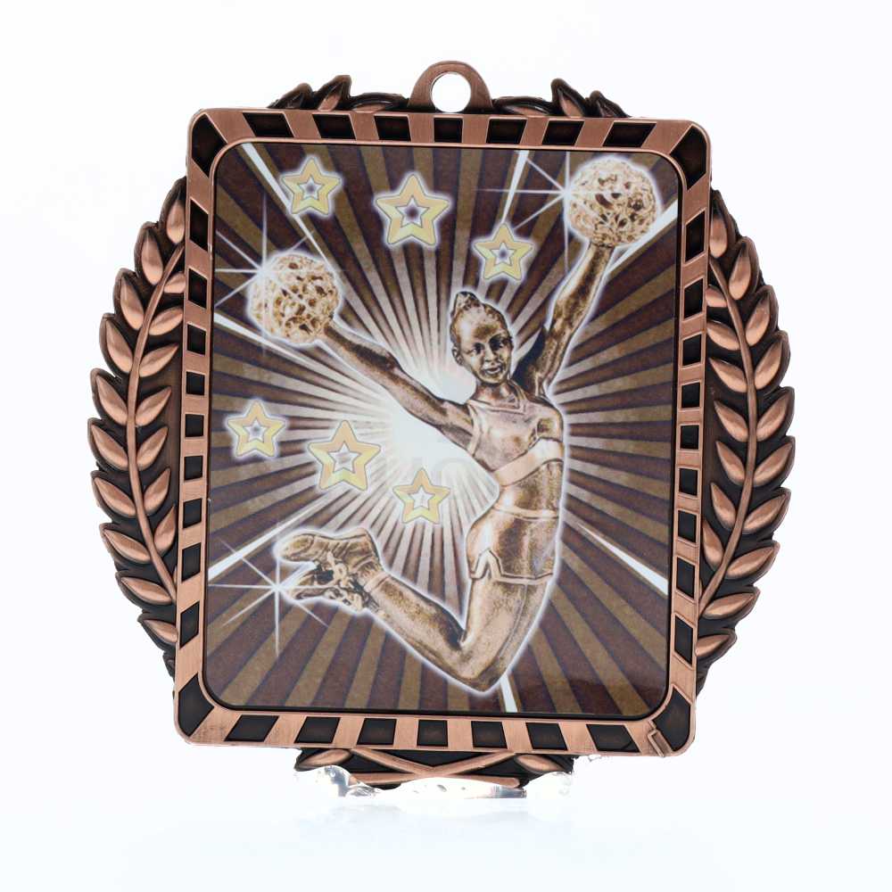 Lynx Wreath Cheer Bronze