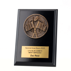 Spartan AFL Goal Black Plaque 150mm