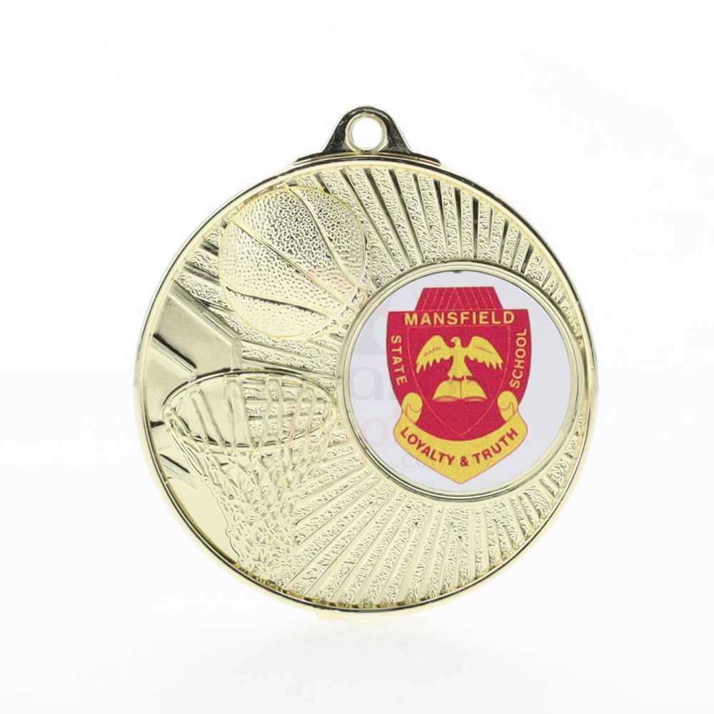 Blitz Logo Medal Gold 52mm - Basketball