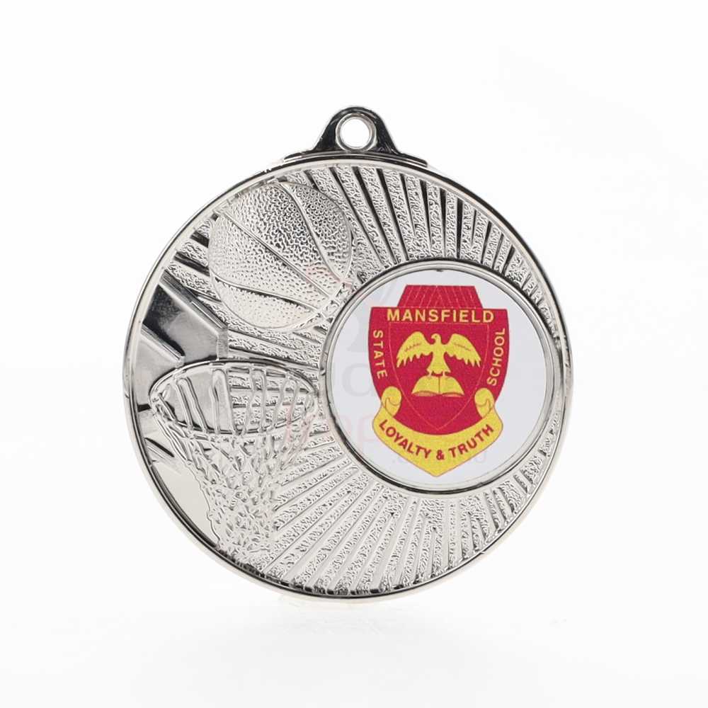 Blitz Logo Medal Silver 52mm - Basketball